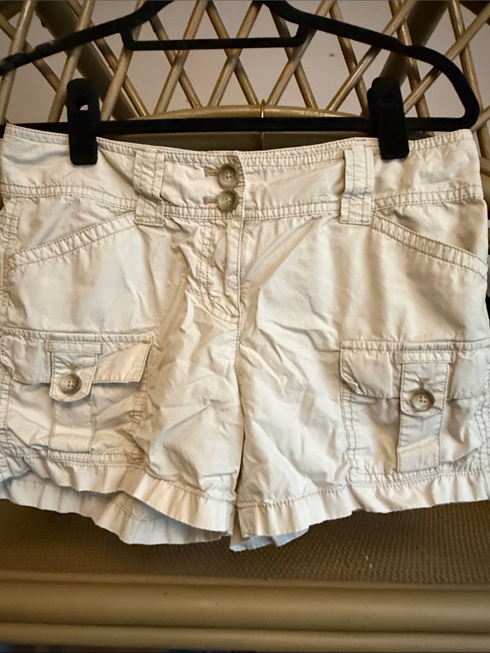 Women’s Ann Taylor Cargo Pocket Cotton Shorts - White